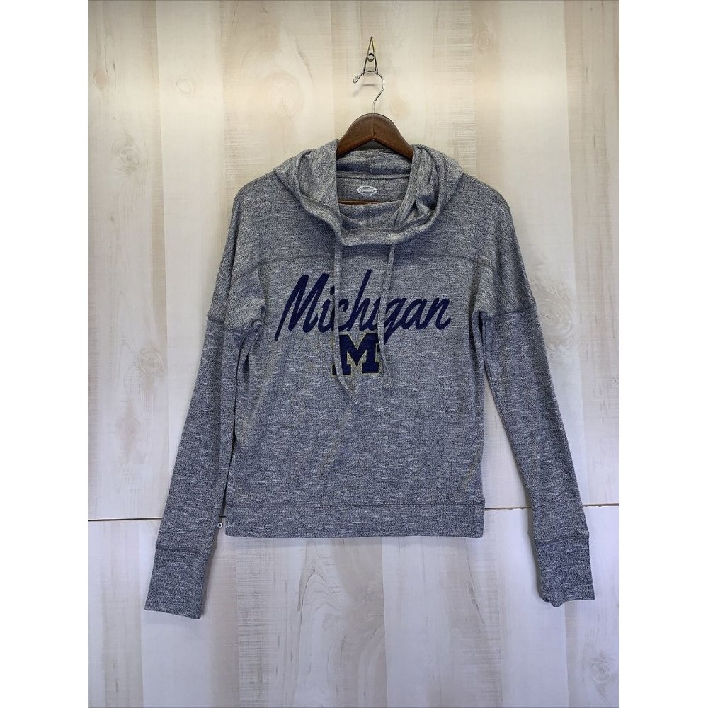 Concept Sports University of Michigan Womens Small Hooded Thin Knit Long Sleeve